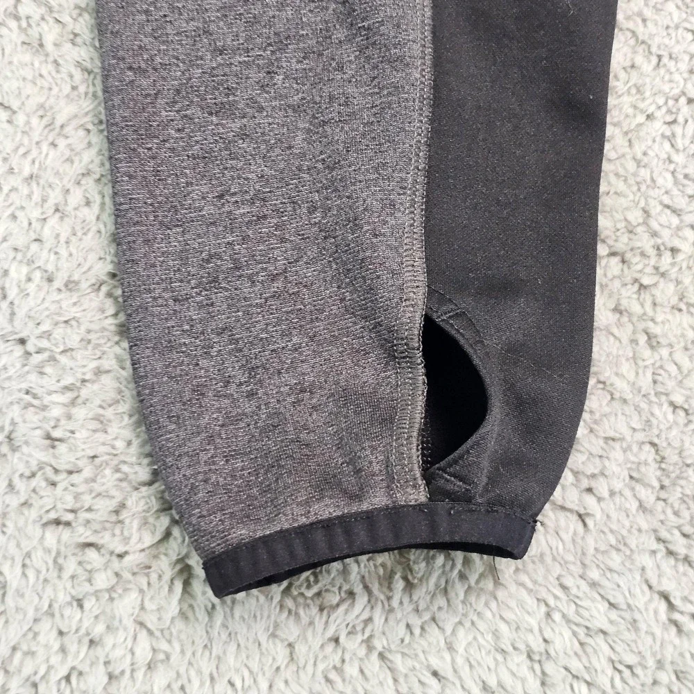 The North Face Hoodie Mens XL Gray Black Full Zip Fleece Colorblock Logo CHX3